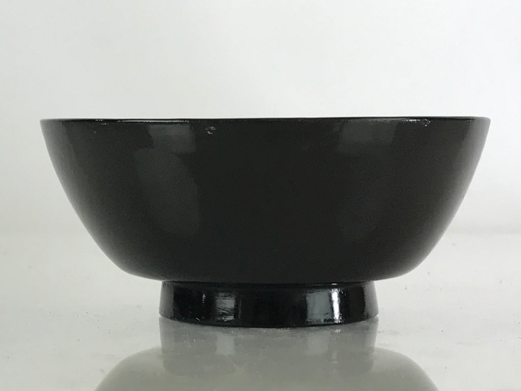 Japanese Lacquerware Small Bowl Vtg Urushi Black Red Kobachi LB29