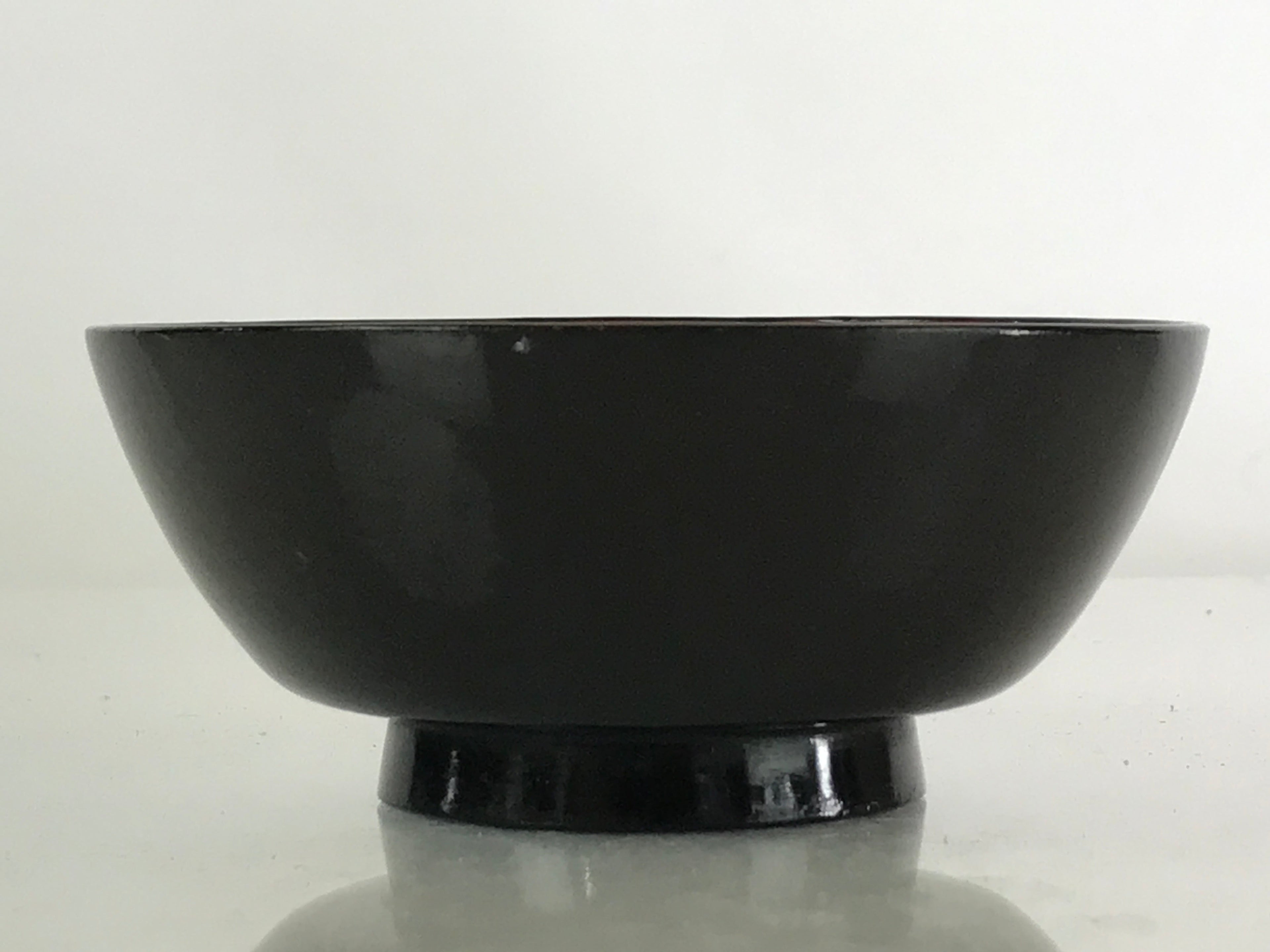 Japanese Lacquerware Small Bowl Vtg Urushi Black Red Kobachi LB29