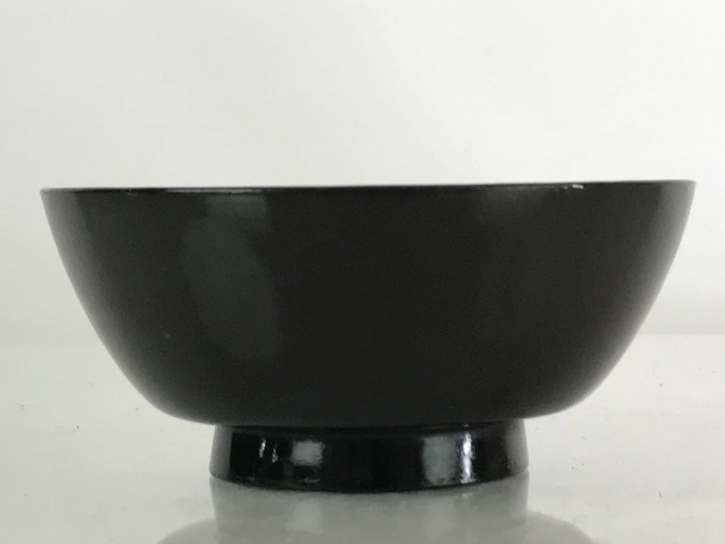Japanese Lacquerware Small Bowl Vtg Urushi Black Red Kobachi LB29