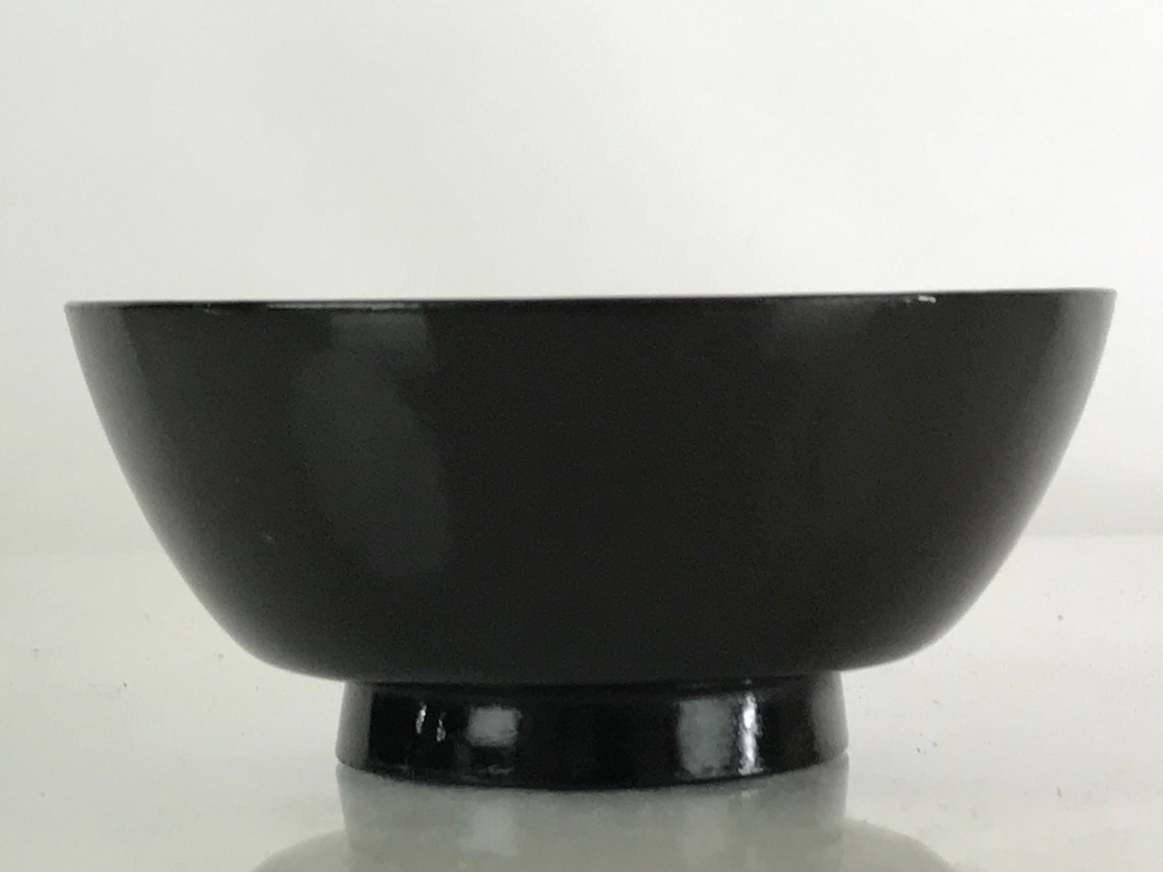 Japanese Lacquerware Small Bowl Vtg Urushi Black Red Kobachi LB29