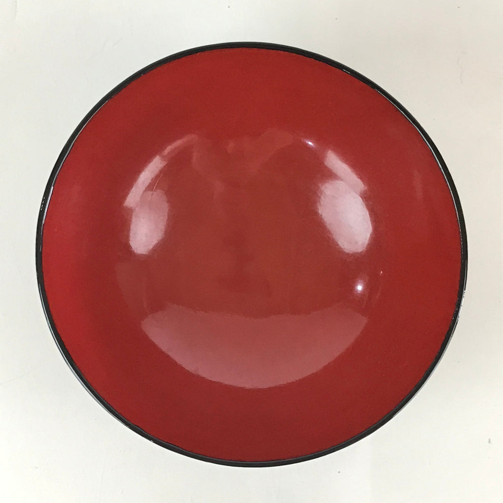Japanese Lacquerware Small Bowl Vtg Urushi Black Red Kobachi LB29