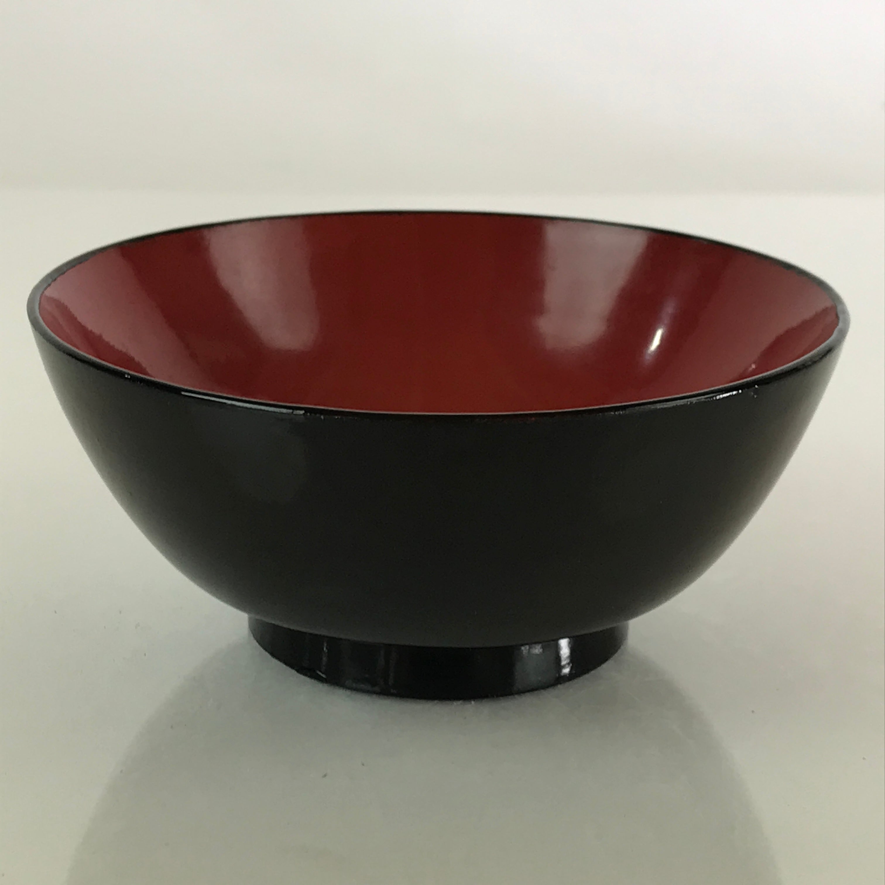 Japanese Lacquerware Small Bowl Vtg Urushi Black Red Kobachi LB29