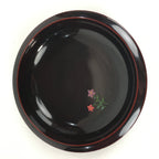 Japanese Lacquerware Snack Bowl Vtg Echizen-Nuri Kashiki Flower UR624