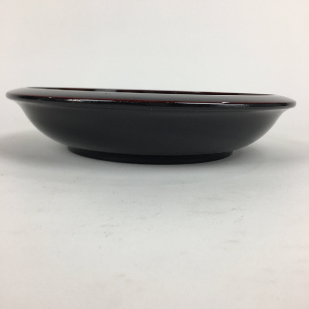 Japanese Lacquerware Snack Bowl Vtg Echizen-Nuri Kashiki Flower UR624