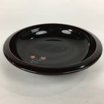 Japanese Lacquerware Snack Bowl Vtg Echizen-Nuri Kashiki Flower UR624