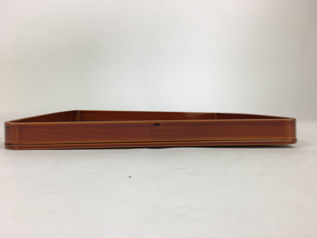 Japanese Lacquerware Tray Obon Vtg Shunkei-Nuri Nurimono Square UR661