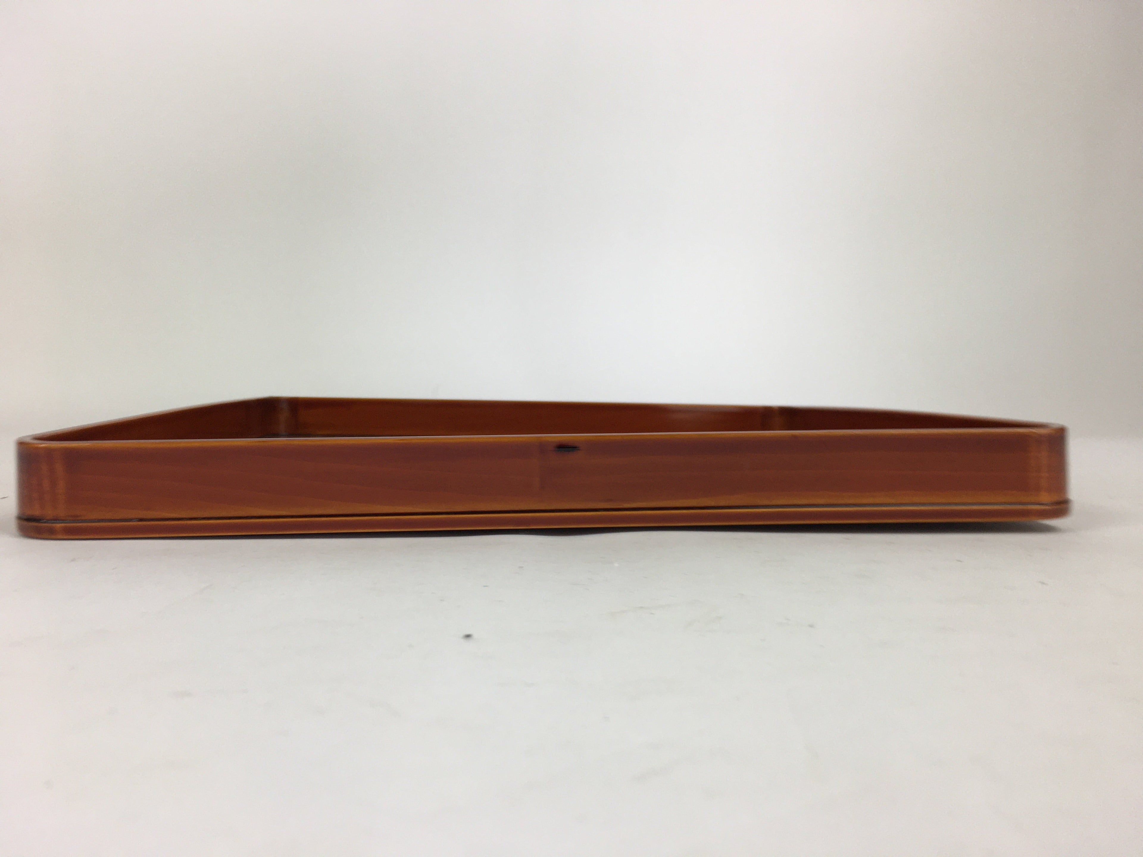 Japanese Lacquerware Tray Obon Vtg Shunkei-Nuri Nurimono Square UR661