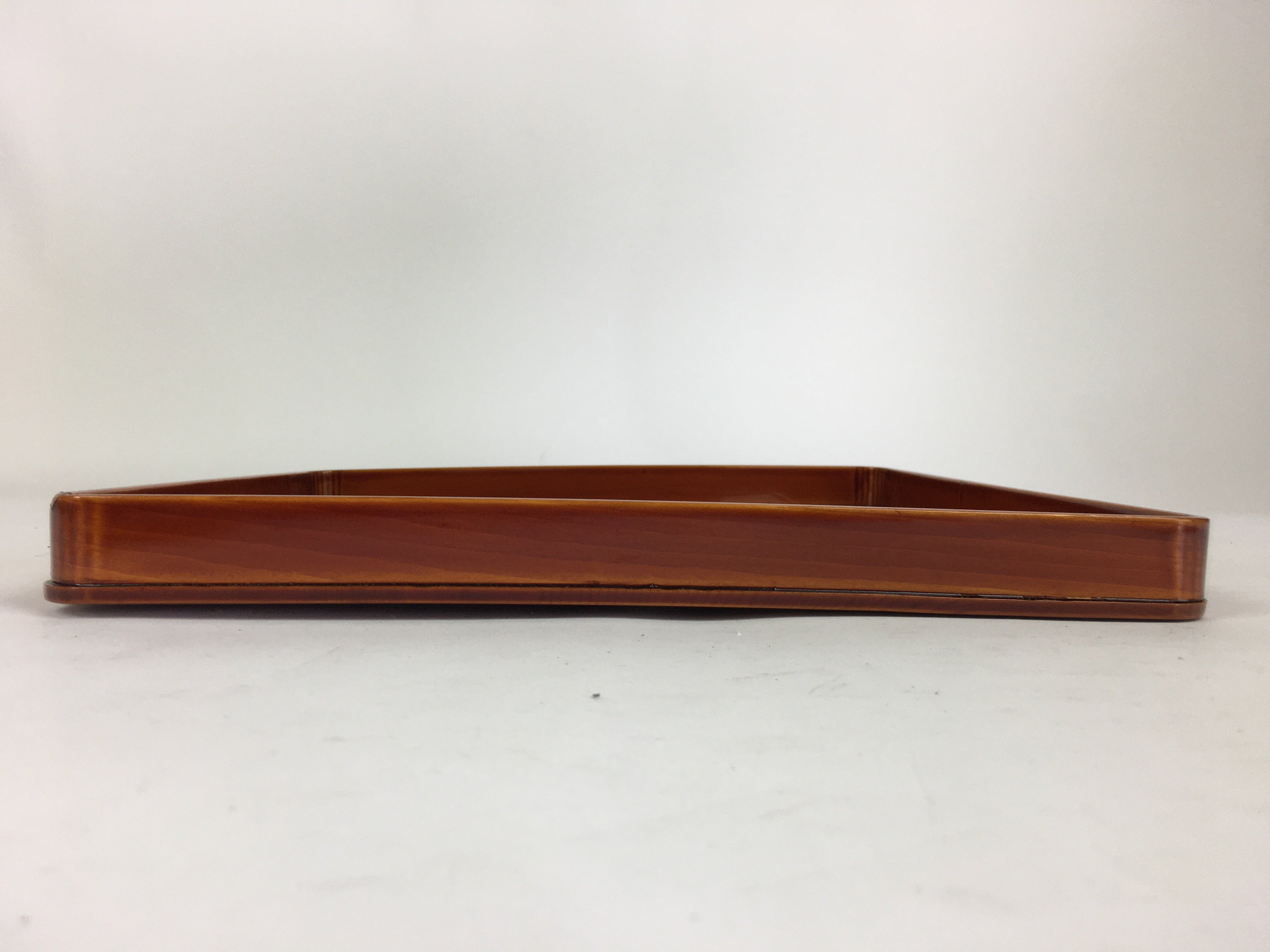 Japanese Lacquerware Tray Obon Vtg Shunkei-Nuri Nurimono Square UR661