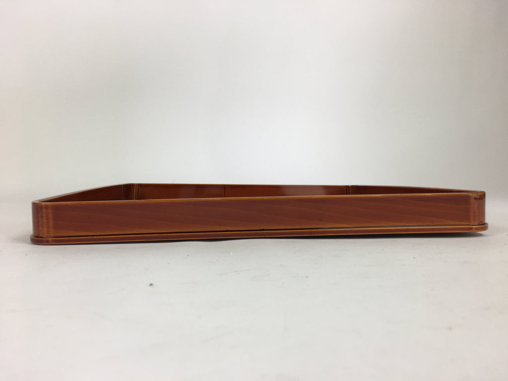 Japanese Lacquerware Tray Obon Vtg Shunkei-Nuri Nurimono Square UR661