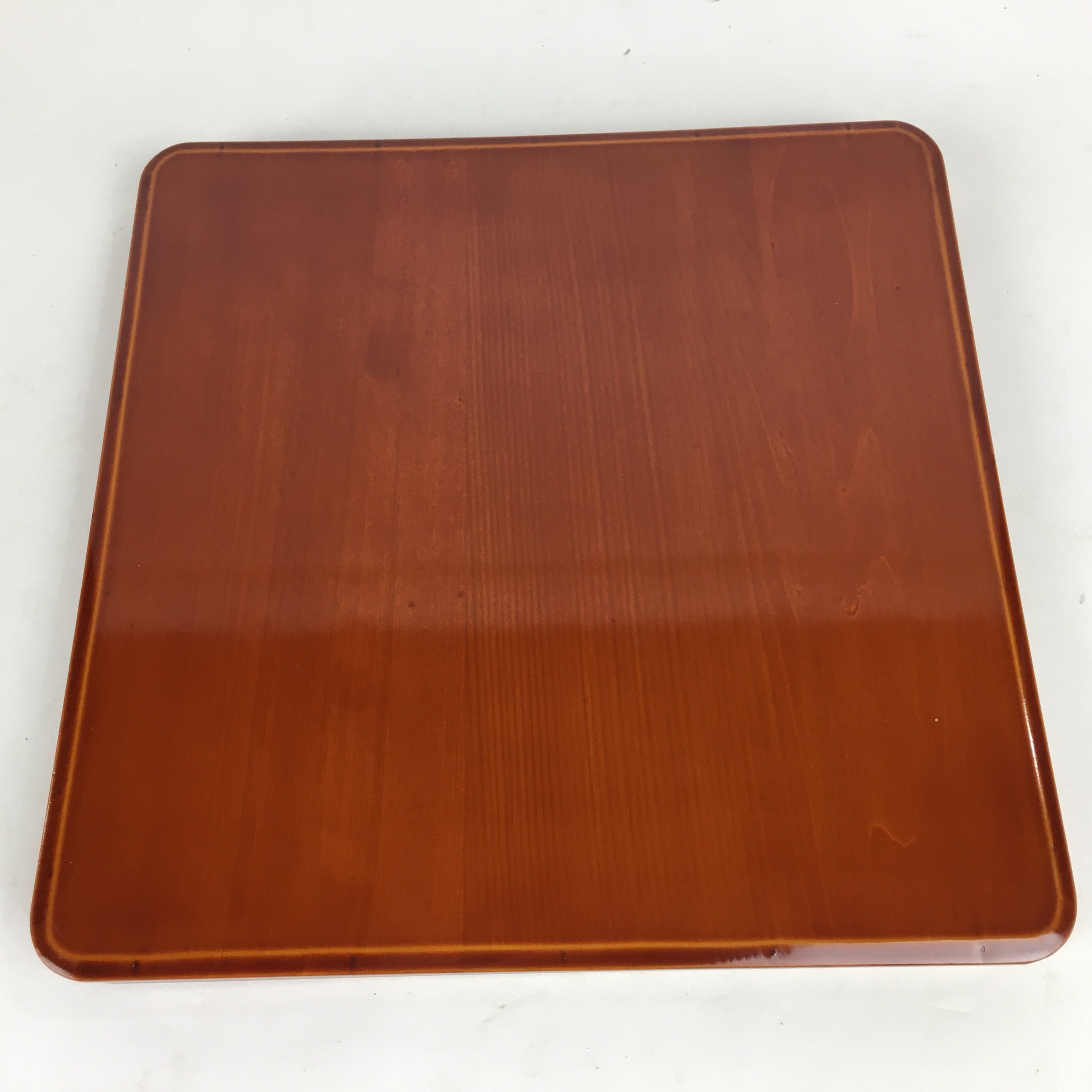 Japanese Lacquerware Tray Obon Vtg Shunkei-Nuri Nurimono Square UR661
