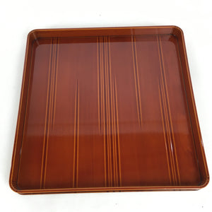 Japanese Lacquerware Tray Obon Vtg Shunkei-Nuri Nurimono Square UR662