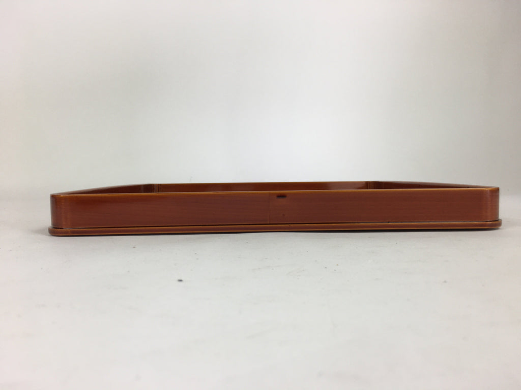 Japanese Lacquerware Tray Obon Vtg Shunkei-Nuri Nurimono Square UR662