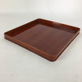 Japanese Lacquerware Tray Obon Vtg Shunkei-Nuri Nurimono Square UR662