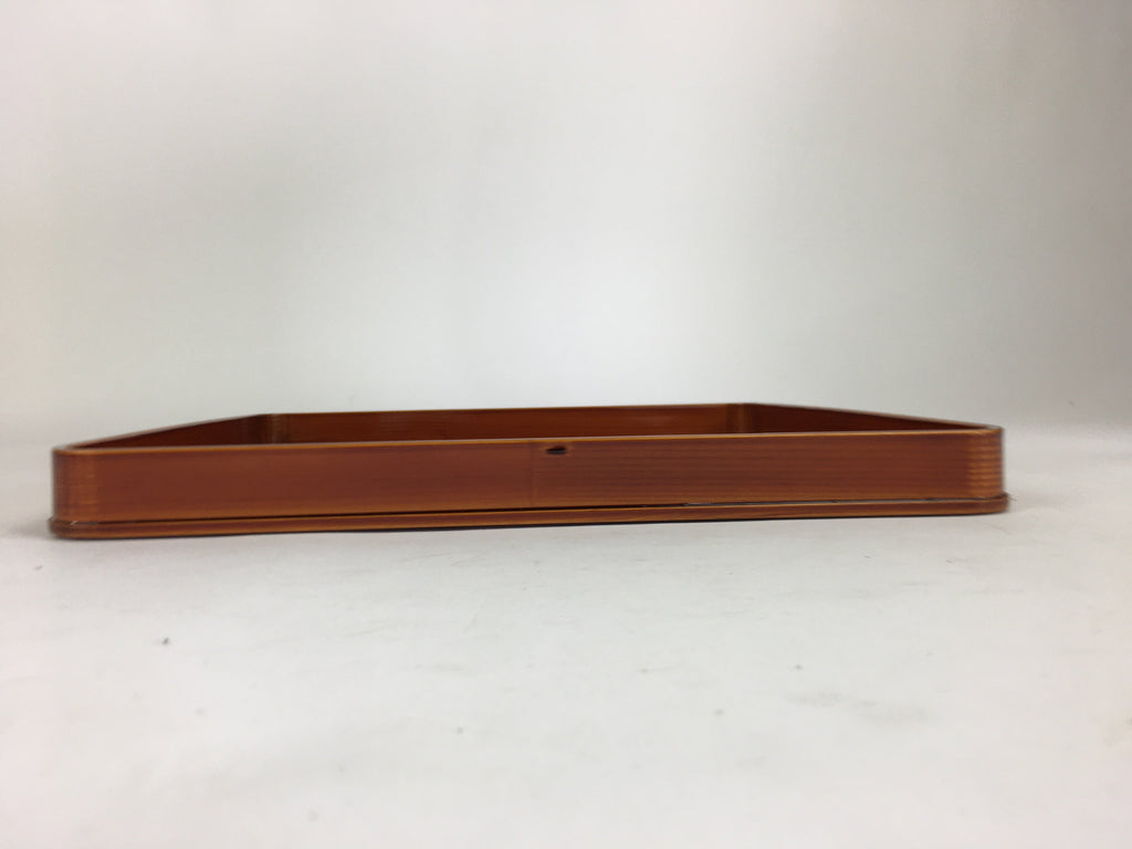 Japanese Lacquerware Tray Obon Vtg Shunkei-Nuri Nurimono Square UR663