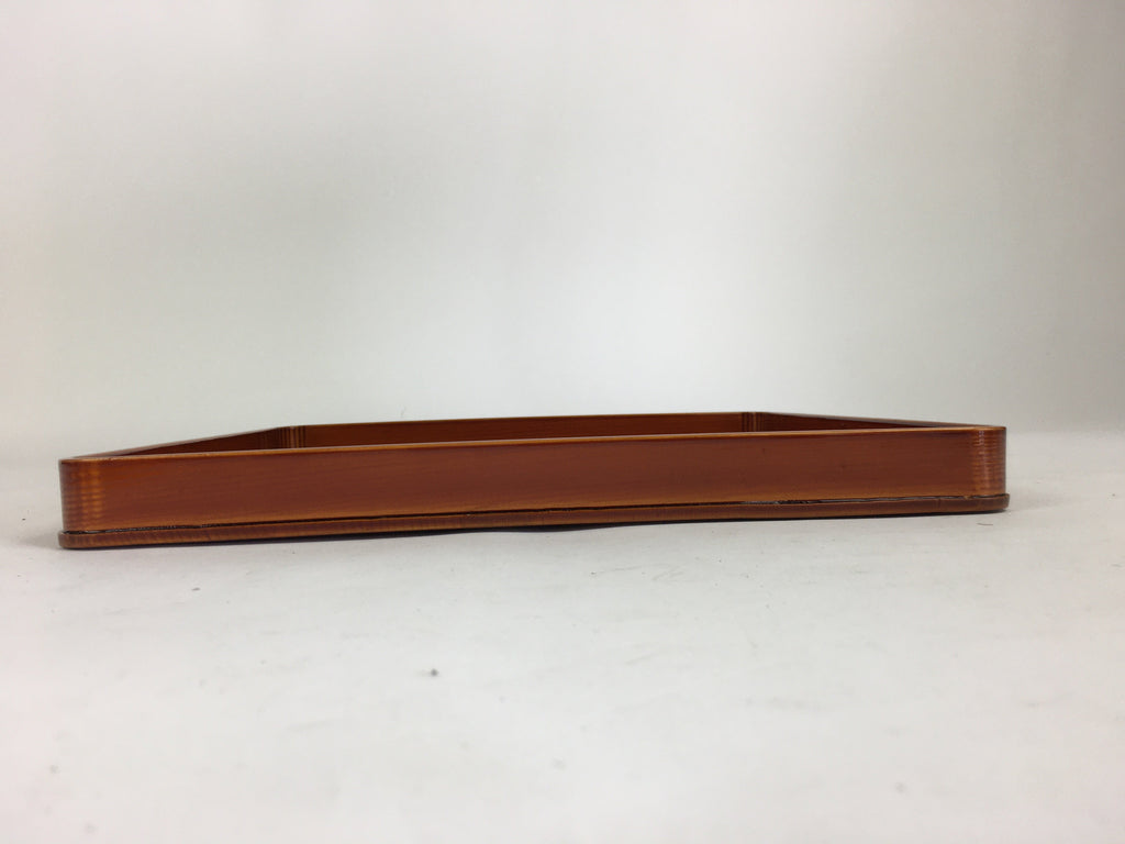 Japanese Lacquerware Tray Obon Vtg Shunkei-Nuri Nurimono Square UR663