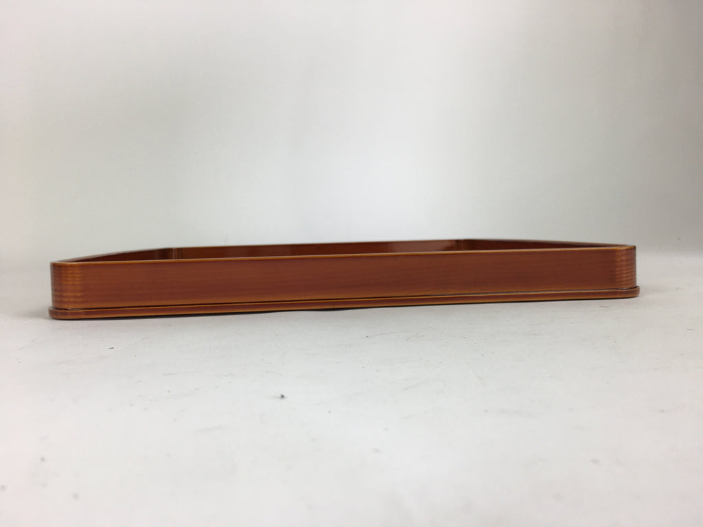 Japanese Lacquerware Tray Obon Vtg Shunkei-Nuri Nurimono Square UR663
