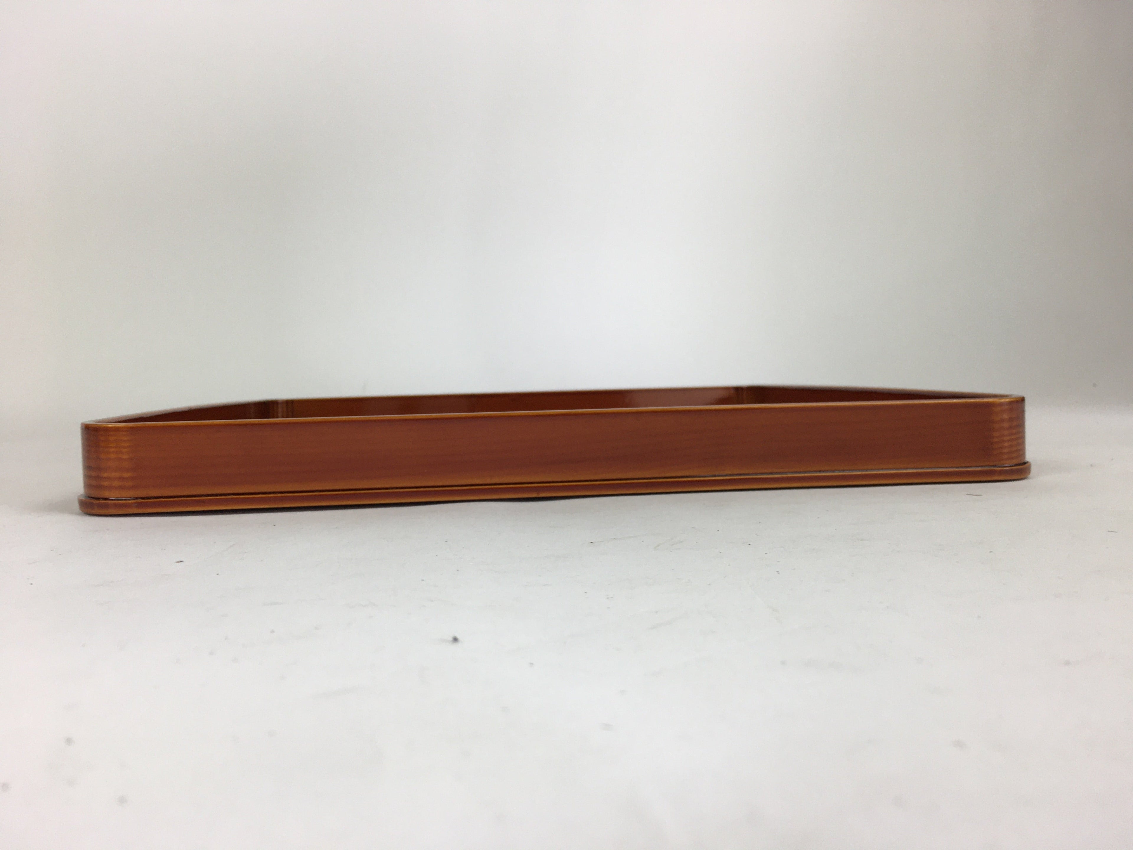 Japanese Lacquerware Tray Obon Vtg Shunkei-Nuri Nurimono Square UR663