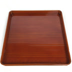 Japanese Lacquerware Tray Obon Vtg Shunkei-Nuri Nurimono Square UR666