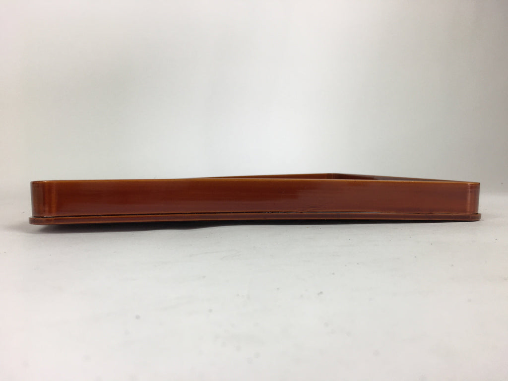 Japanese Lacquerware Tray Obon Vtg Shunkei-Nuri Nurimono Square UR667