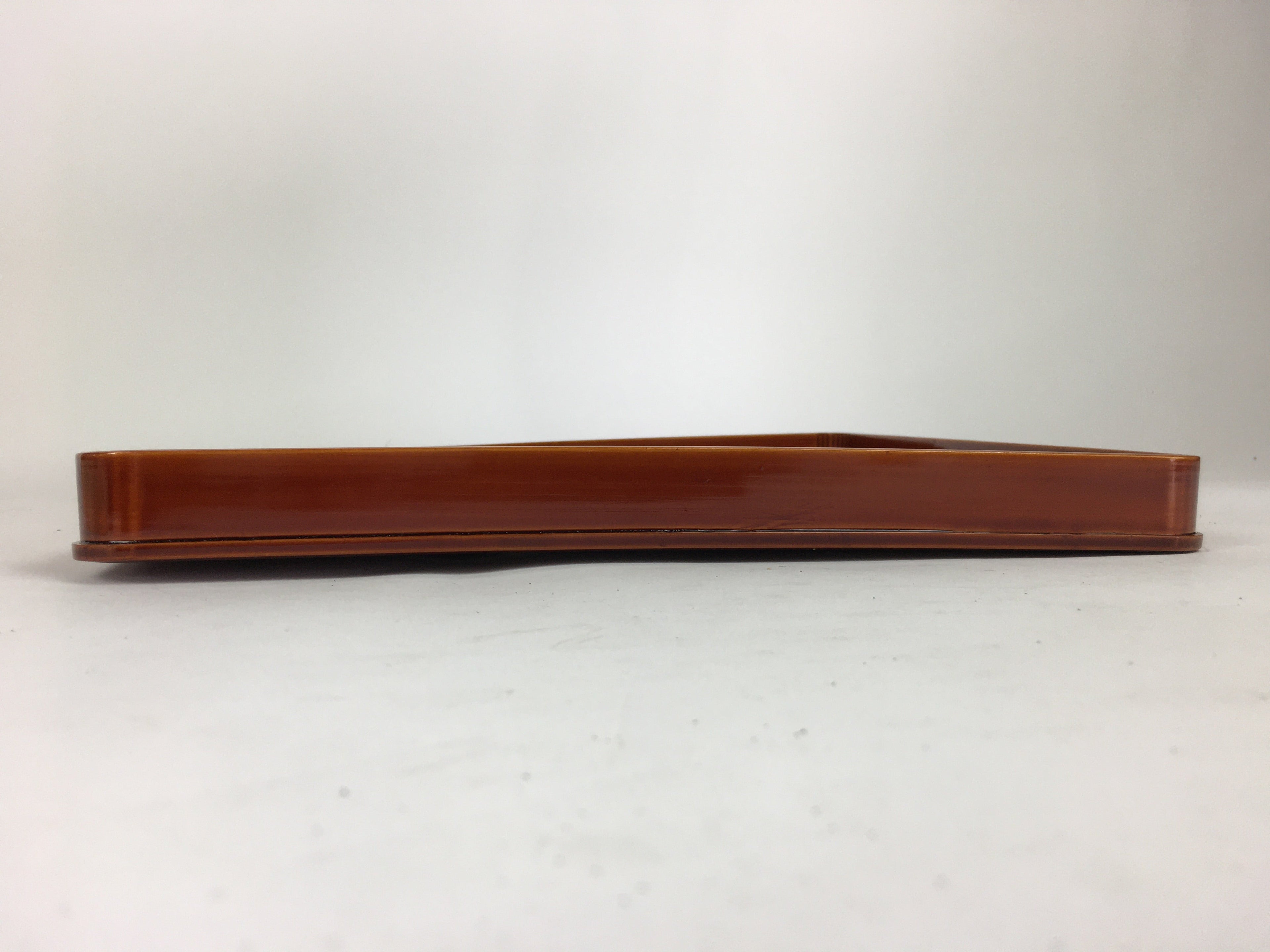 Japanese Lacquerware Tray Obon Vtg Shunkei-Nuri Nurimono Square UR667