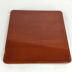 Japanese Lacquerware Tray Obon Vtg Shunkei-Nuri Nurimono Square UR667