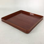 Japanese Lacquerware Tray Obon Vtg Shunkei-Nuri Nurimono Square UR667