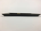 Japanese Lacquerware Tray Rectangle Vtg Large Obon Black Gold Iris UR483