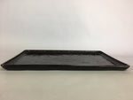 Japanese Lacquerware Tray Rectangle Vtg Large Obon Brown UR482