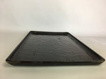 Japanese Lacquerware Tray Rectangle Vtg Large Obon Brown UR482