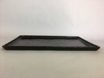 Japanese Lacquerware Tray Rectangle Vtg Large Obon Brown UR482