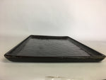 Japanese Lacquerware Tray Rectangle Vtg Large Obon Brown UR482