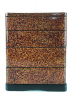 Japanese Lacquerware Tsugaru-Nuri Wooden Bento Box 4 Tier Vtg Jubako JB80
