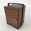 Japanese Lacquerware Tsugaru-Nuri Wooden Bento Box 4 Tier Vtg Jubako JB80
