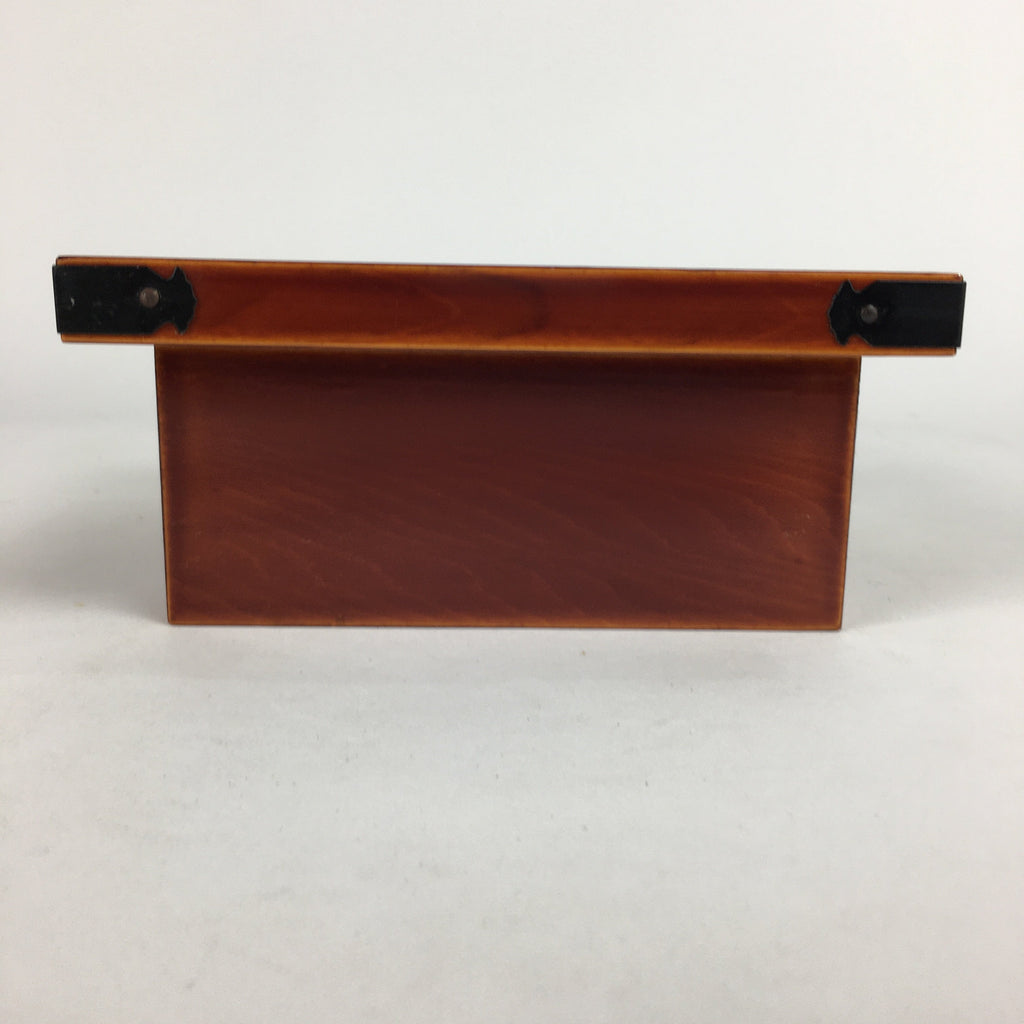 Japanese Lacquerware Vtg Wooden Tray Porcelain Ashtray Hexagon Blue UR488