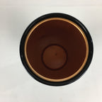 Japanese Lacquerware Wajima-Nuri Flower Vase Vtg Ikebana Kabin Black FV941