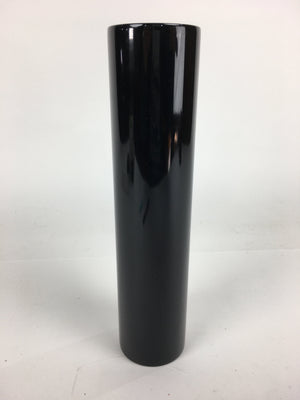 Japanese Lacquerware Wajima-Nuri Flower Vase Vtg Ikebana Kabin Black FV941
