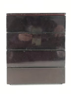 Japanese Lacquerware Wooden Bento Box 4 Tier Vtg Black Lidded Box Jubako JB81