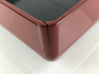 Japanese Lacquerware Wooden Bento Box Red 2 Tier Vtg Jubako Raden Crane JB79