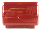 Japanese Lacquerware Wooden Bento Box Red 2 Tier Vtg Jubako Raden Crane JB79
