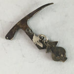 Japanese Lapel Pin Vtg Badge Metal Brooch Accessory Pickaxe Lamp J710
