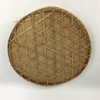 Japanese Large Bamboo Drying Basket Vtg Natural Round Kago Zaru 53cm Wide B157