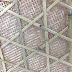 Japanese Large Bamboo Drying Basket Vtg Natural Round Kago Zaru 53cm Wide B157