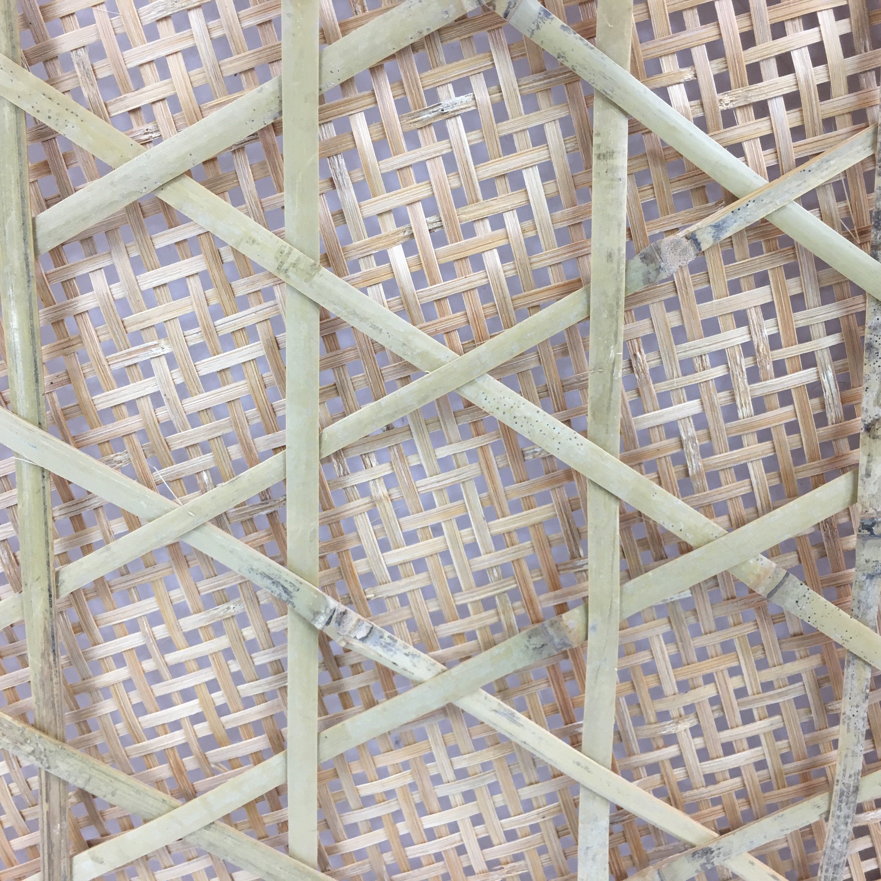 Japanese Large Bamboo Drying Basket Vtg Natural Round Kago Zaru 53cm Wide B157