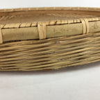 Japanese Large Bamboo Drying Basket Vtg Natural Round Kago Zaru 53cm Wide B157