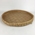 Japanese Large Bamboo Drying Basket Vtg Natural Round Kago Zaru 53cm Wide B157