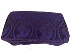 Japanese Large Storage Bag Vtg Kimono Carry Bag Hard Bottom Plate Purple KB21