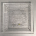 Japanese Lead Glass Plate Vtg Square Line Hoya PX510