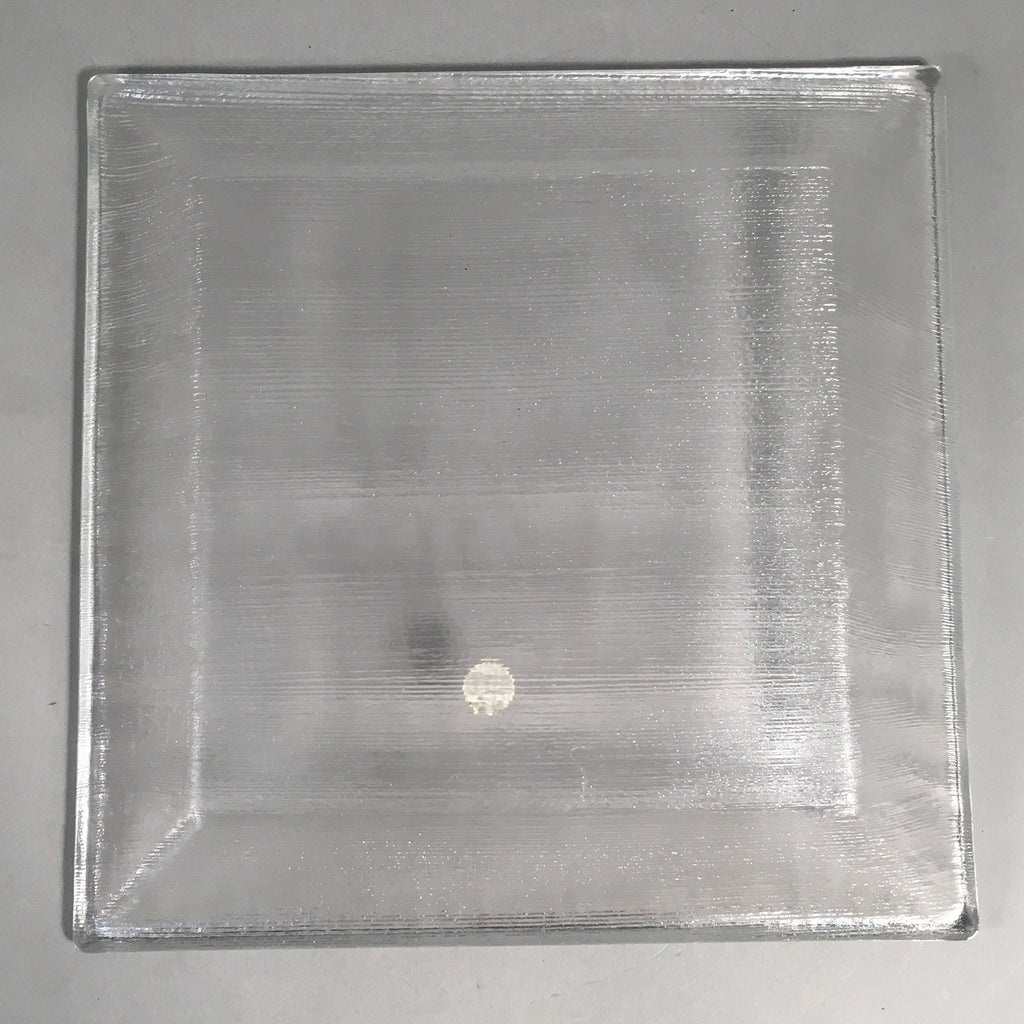 Japanese Lead Glass Plate Vtg Square Line Hoya PX510