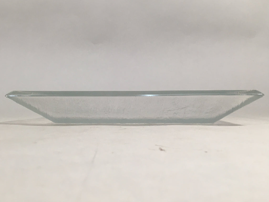Japanese Lead Glass Plate Vtg Square Line Hoya PX510