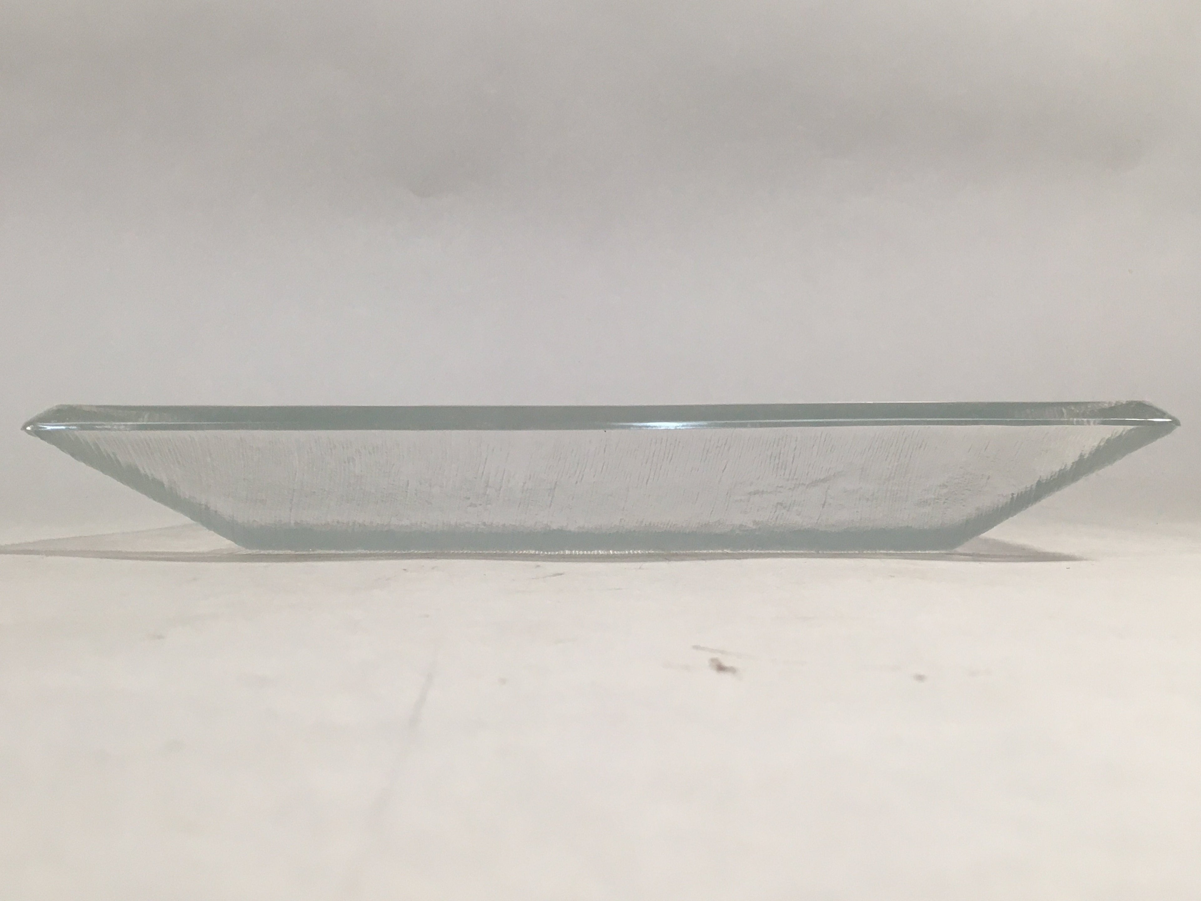 Japanese Lead Glass Plate Vtg Square Line Hoya PX510
